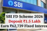SBI FD Scheme 2026 Deposit ₹1.5 Lakh Earn ₹62,739 Fixed Interest